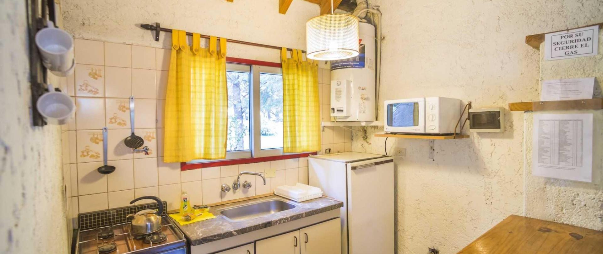 Kitchen in a cabin at Cabañas Del Pastizal, Uspallata, Mendoza Province, Argentina-2